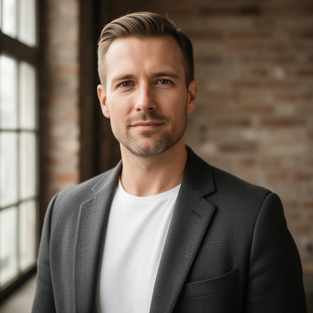 Business headshot example — corporate look